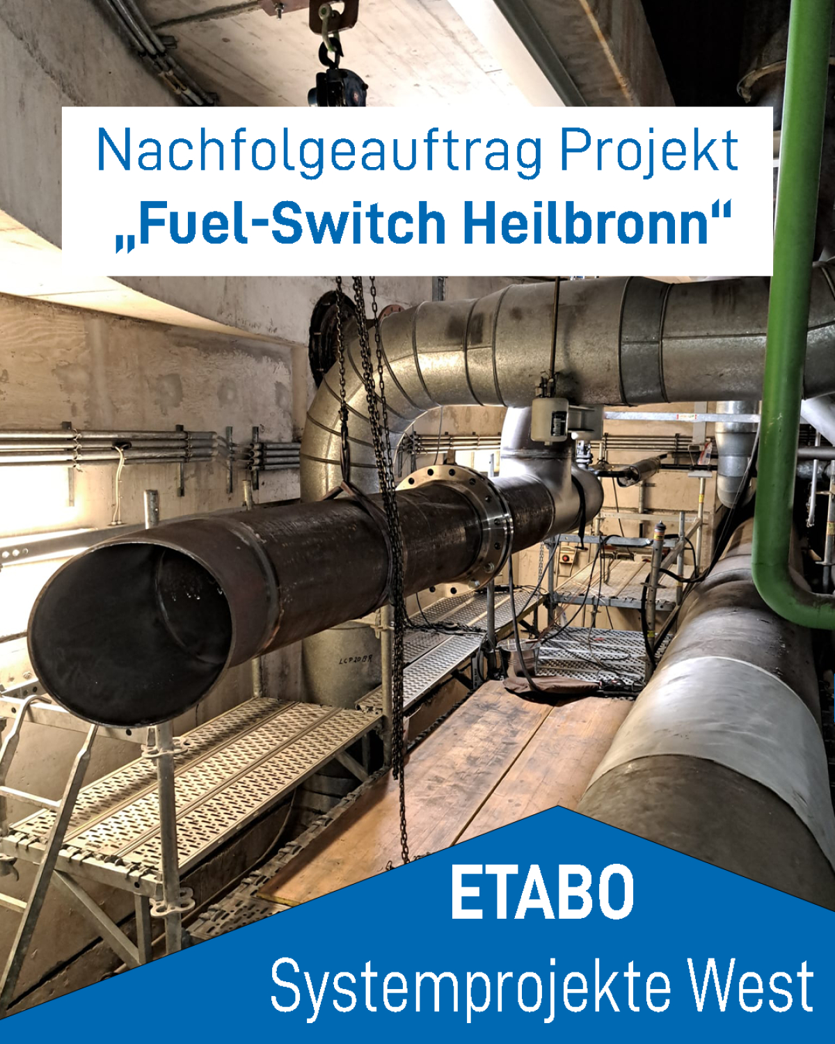 ETABO receives further order from EnBW for the media-side connection of the ‘Fuel-Switch Heilbronn’ project